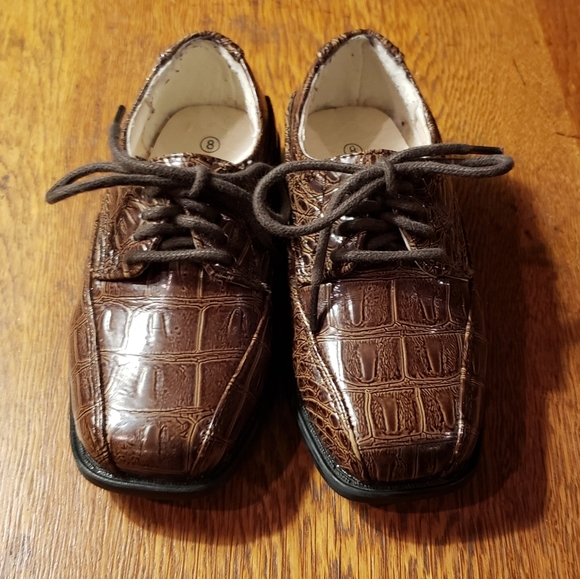 NEW! Crocodile Kids Brown Shoes (Sz 8) - Picture 3 of 4